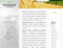 Tablet Screenshot of naturalis.sk